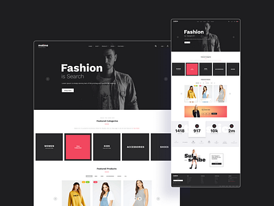 Fashion Template design e commerce fashion site template ui ux web web design