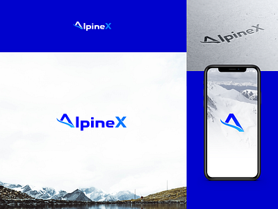 Alpine X logo & branding branding graphic design logo