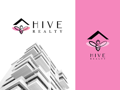Logo design bee branding design hive logo vector