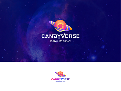 Logo design branding c candy cybepunk design logo metaverse space typography vector