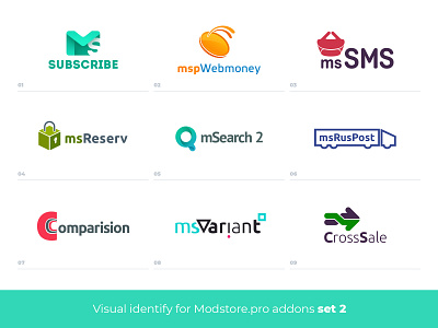 Visual identify for addons branding design logo site typography vector web web design