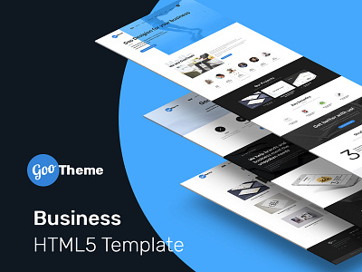 HTML GooTheme branding design envato flat icons site sites template themeforest typography ui ux vector web web design