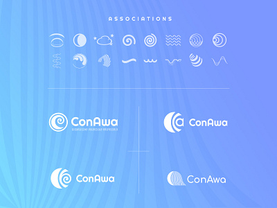 ConAwa logo design process branding design identity logo site ui vector web web design