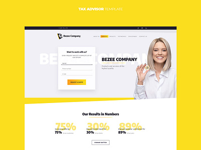 Tax advisor template branding design identity site template ui ux web web design