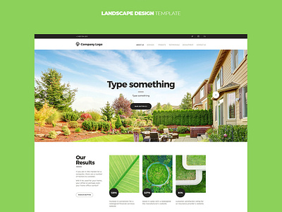 Landscape design template branding design identity site template ui ux web web design