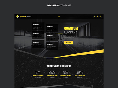 Industrial template branding design identity site sites template ui ux web web design