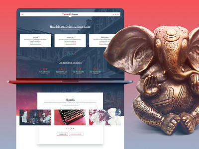 Antique store theme design identity site skin template theme ui ux web web design