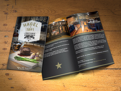 Restaurant Brochure bi fold brochure culinary half fold restaurant single fold vintage