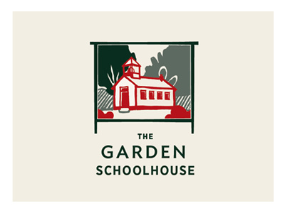 The Final Logo emblem garden logo schoolhouse