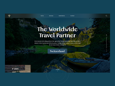 Travel - landing page design typography ui ux