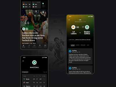 The Athletic iOS App - Teams app fans game ios mobile newsfeed sport sport news sports design team ui ux