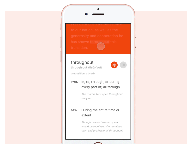 Learning by listening - Podcast app concept principle interaction prototype learning transcript play mobile app podcast ios