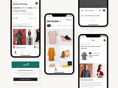 Hey wardrobe, meet the internet alerts cards clothes fashion feed grid icons inspiration ios iphonex reminder toast