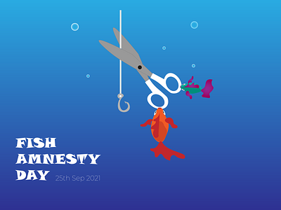 Fish amnesty day illustration design graphic design icon illustra illustration logo vector