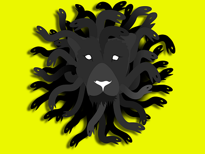 Enigmatic lion illustration lion lion face lion head lion icon lion logo meduza meduza gorgona snake snake logo