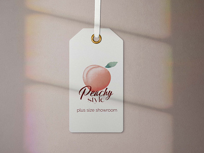 Peach logo for a showroom branding clothing branding graphic design logo logo for clothes brand peach peach logo peach watercolor peach watercolor logo peachy branding plus size