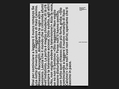 Italo Calvino blackandwhite design editorial graphic minimal minimalist paper poster posterdesign posters print seasons