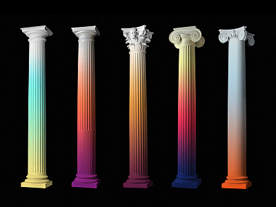 The Gods love shades. architecture art columns creativity design designers designinspiration gradients graphicdesign history minimal visualart