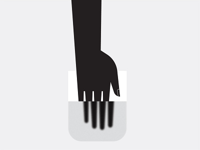 Hand hand illustration minimal monochrome texture vector water