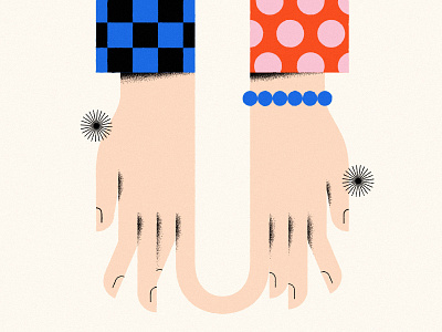 Pinky Promise abstract blue circle fingers geometric hands human minimal pink promise red shapes square textures
