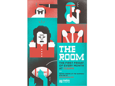 The Room Poster geometric hand human illustration minimal pattern person red shapes texture theroom vector