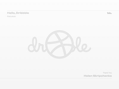 Hello Dribbble! dribbble fun grey hello typogaphy