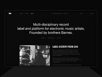 Package Records. black brand clean design desktop event festival helvetica minimal music record label records typography ui ux ux design web web design website