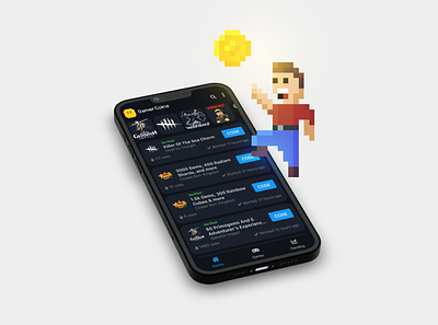 GamerCoins App Design 2d app branding design graphic design illustration ui