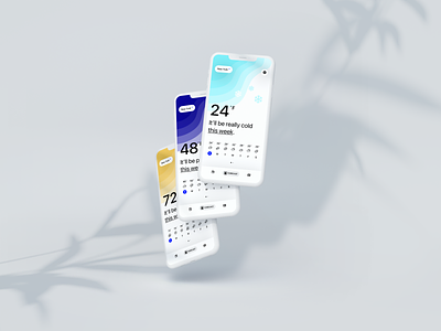 07 WTHR ⛅️ app clean design kono mobile ui ux weather weeklyui