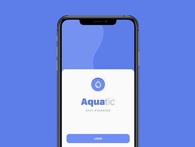 Aquatic (drinking app) app blue branding drinkingapp logo ui water