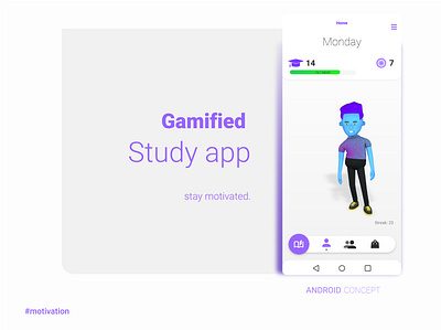 Study Application 3d adobexd app blue c4d concept design purple ui ux