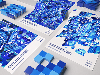 Andante Ideas Contest 3d andante blue color contest design geometry graphic design ideas pattern shapes tiles