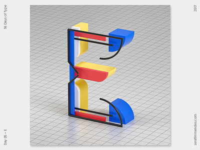 E - 36 Days of Type 36daysoftype 3d cgi daily design graphic graphic design illustration type typography