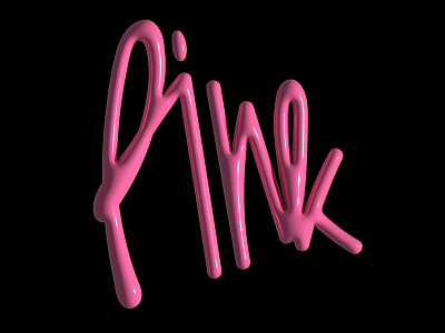 Pink 3D graffiti