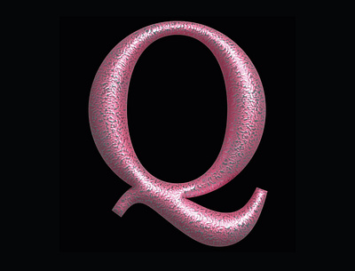Q 3d adobe graphic design illustration letter logo pink style