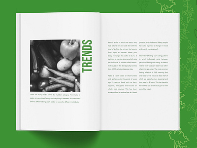 Layout Design - Nutrition Book adobe bold book design bright design graphic design indesign layout design magazine design nutrition spreads