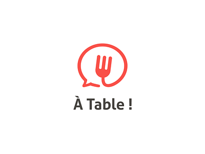 A Table brown cook cooking discover event food fork logo meal meet red share tell