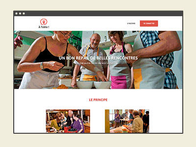 À Table ! is live cook cooking discover event flat food gif meal meet responsive share tell