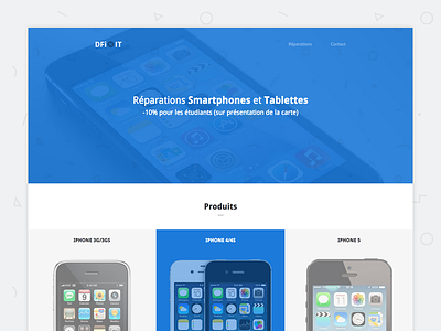 Dfixit - Website is live apple belgium blue fix flat ios ipad iphone logo minimalist screw smartphone