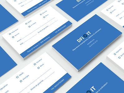 DFixit Business Cards android belgium blue brand branding business cards devices fix ios logo smartphones