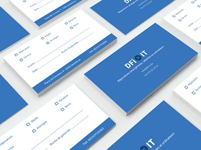 DFixit Business Cards android belgium blue brand branding business cards devices fix ios logo smartphones