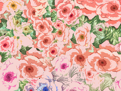 Watercolor pattern floral design arts background design draw floral illustration pattern print rose seamless watercolor
