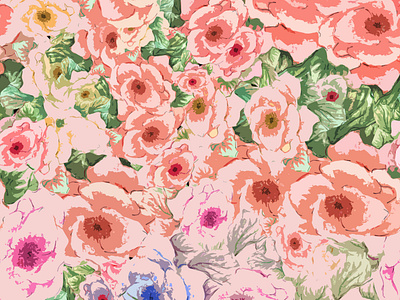 Watercolor pattern floral design