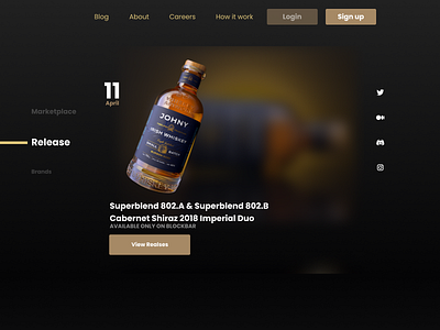 Whiskey Brand Web Design UI