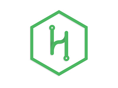 Green Mark branding code flat hacker rank hexagon identity logo