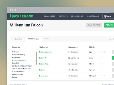New Challenges drag and drop hackerrank ui web whitney