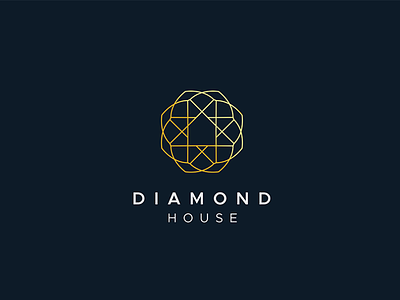 Diamond Shape Real Estate logo brand branding creative design designs diamond graphic design illustration logo logotype luxury modern real estate vector