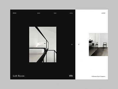 Hotel Mono - Website Concept accommodation hotel hotel booking hotel branding hotel mono hotel web hotel website hotels minimal minimal design minimalist mono monochrome product design typography uidesign web web design website website design