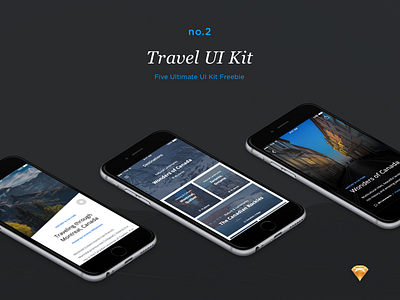 Travel UI Kit (Freebie) app design application freebie ios ios ui mobile app sketch ui ui design ui kit ui kit free user interface