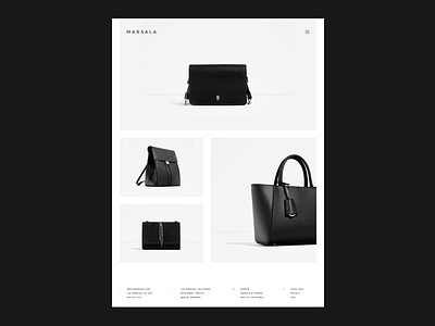 Marsala - website concept ecommerce fashion store minimal minimal design minimal website store template web web design web template website website design